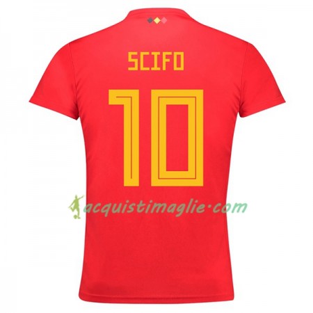 Divisa di Calcio Belgio Scifo 10 Prima Mondiali 2018